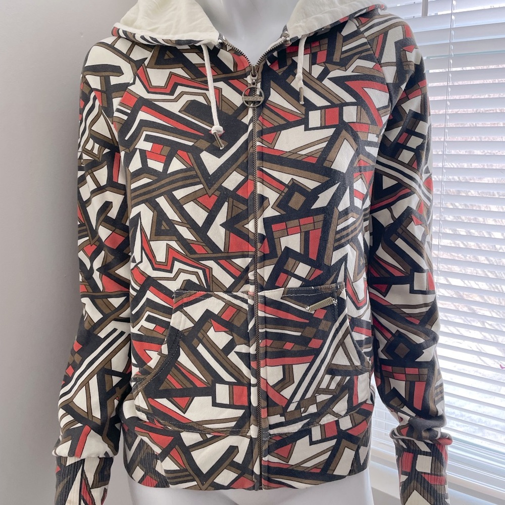 Volcom Colorful Geometric Pattern Youth Unisex Zi… - image 1